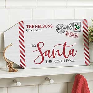 Letter To Santa Personalized Wood Tag