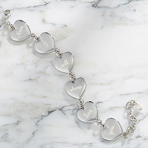 Loving Message Personalized Heart Bracelet