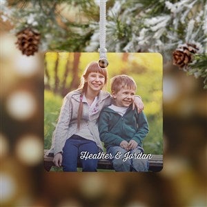 Kids Photo Memories Personalized Square Ornament - 1 Sided