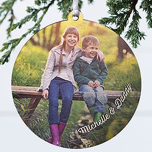 Kids Photo Memories Personalized Ornament - 1 Sided Wood