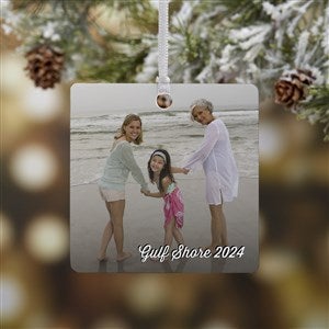 Vacation Photo Memories Personalized Metal Ornament