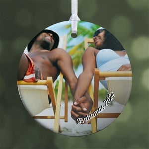 Vacation Photo Memories Personalized Ornament - 1 Sided Glossy