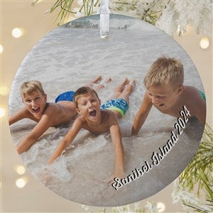 Vacation Photo Memories Personalized Ornament - 1 Sided Matte