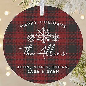 Woodsy Winterland Personalized Ornament - 1 Sided Matte