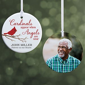 Cardinal Memorial Personalized Ornament - 2 Sided Glossy