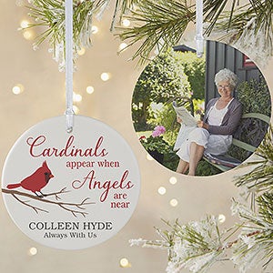 Cardinal Memorial Personalized Ornament - 2 Sided Matte