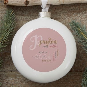 All About Baby Girl Personalized Deluxe 3D Disc Ornament