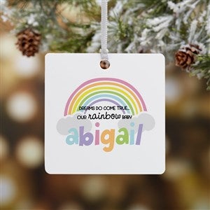 Personalized Rainbow Baby Christmas Ornaments