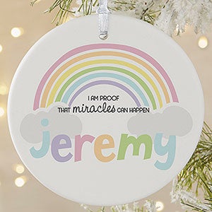 Rainbow Baby Personalized Ornament - 1 Sided Matte