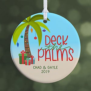 Tropical Greetings Personalized Ornament - 1 Sided Glossy