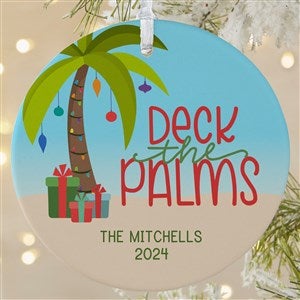 Tropical Greetings Personalized Ornament - 1 Sided Matte