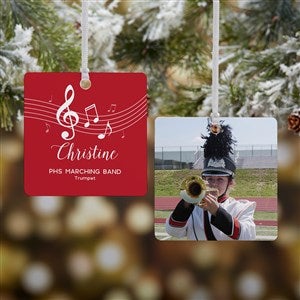 Music Personalized Metal Christmas Ornament - 2 Sided