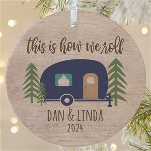 Happy Camper Personalized Ornament - 1 Sided Matte