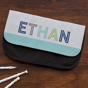 Boy's Colorful Name Personalized Pencil Case