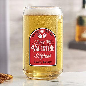 Will You Beer My Valentine Decal Vinyl Sticker Only For Pint/Tankard Glass 