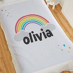Rainbow Baby Personalized 50x60 Sweatshirt Blanket