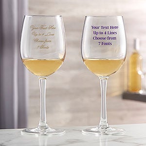 Write Your Own Custom Printed White Wine Glass - #24995-W