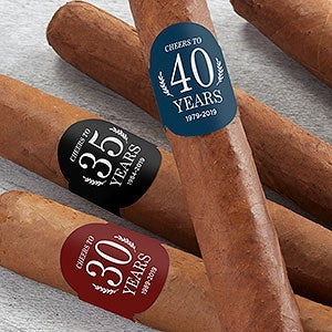Retirement Cheers Personalized Cigar Labels - 14 Labels