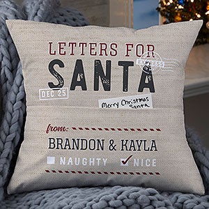 Letters For Santa Personalized 18-inch Pocket Pillow