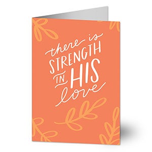 Strength In His Love Encouragement Greeting Card