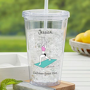 Confidence Grows Here Personalized Insulated Tumbler by philoSophie's