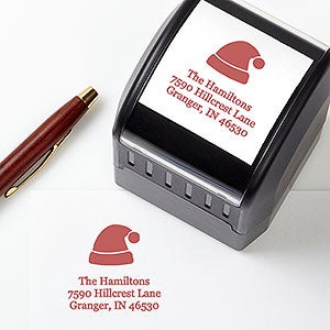 Merry Christmas Icons Personalized Self-Inking Address Stamp