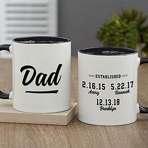 Established Personalized Coffee Mug For Dad - Black