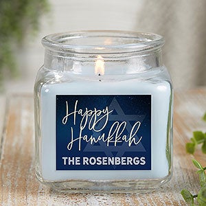 Hanukkah Personalized 10 oz Crystal Waters Scented Candle
