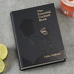 The Essential Cocktail Book Personalized Leather Book