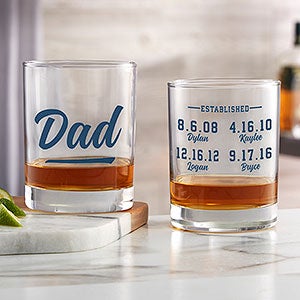 Established Custom Printed Whiskey Glasses