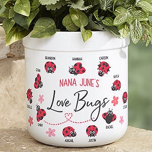 Love Bugs Personalized Outdoor Flower Pot