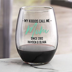 My Squad Calls Me Personalized 21oz Stemless Wine Glass