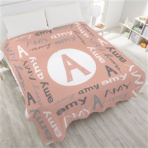 Youthful Name Personalized 90x90 Plush Queen Fleece Blanket
