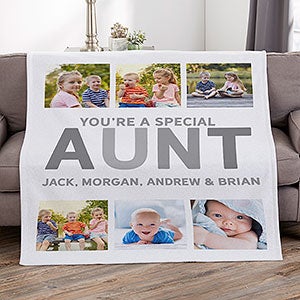 Glad You're Our Mom Personalized 50x60 Sweatshirt Photo Blanket