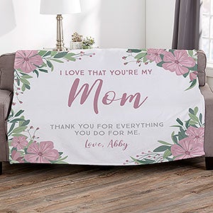 Floral Special Message Personalized 50x60 Fleece Blanket