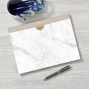 Marble Personalized 8.5x11 Weekly Planner