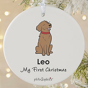 Golden Retriever philoSophie's Personalized Ornament - 1 Sided Matte