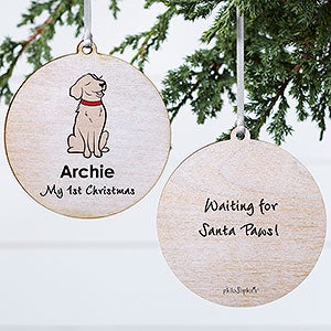 Golden Retriever philoSophie's Personalized Ornament - 2 Sided Wood