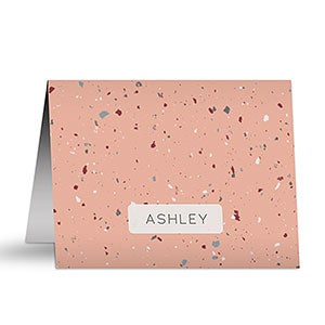 Personalized Terrazzo Note Cards - Set of 12
