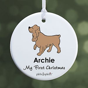 Cocker Spaniel philoSophie's Personalized Ornament - 1 Sided Glossy