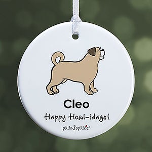 Puggle philoSophie's Personalized Ornament - 1 Sided Glossy