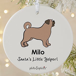 Puggle philoSophie's Personalized Ornament - 1 Sided Matte
