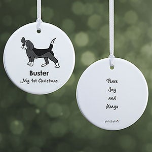 Beagle philoSophie's Personalized Ornament - 2 Sided Glossy