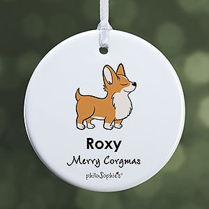 Corgi philoSophie's Personalized Ornament - 1 Sided Glossy