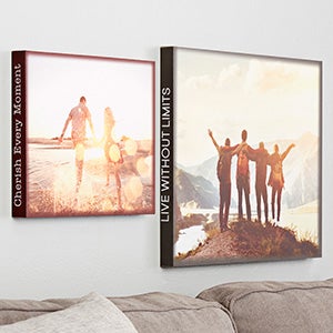 Colored Edge Quote Landscape Photo Canvas Tile Board - 8x10