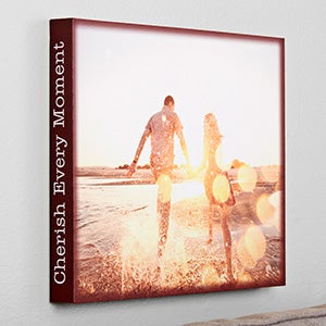 Colored Edge Quote Landscape Photo Canvas Tile Board - 11x14