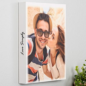 Colored Edge Quote Portrait Photo Canvas Tile Board - 24x30