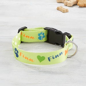 Playful Puppy Personalized Dog Collar - Small-Medium