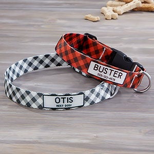 Pet Plaid Personalized Dog Collars - 25535