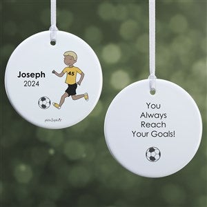 philoSophie's Soccer Player Personalized Ornament - 2 Sided Glossy